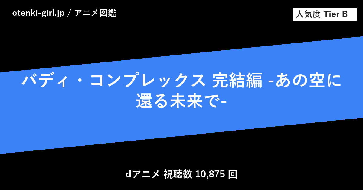 バディ・コンプレックス 完結編 -あの空に還る未来で- - 人気度 B - otenki-girl.jp アニメ図鑑