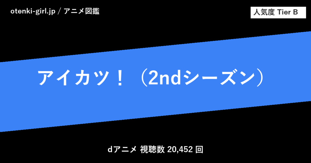 アイカツ！（2ndシーズン） - 人気度 B - otenki-girl.jp アニメ図鑑