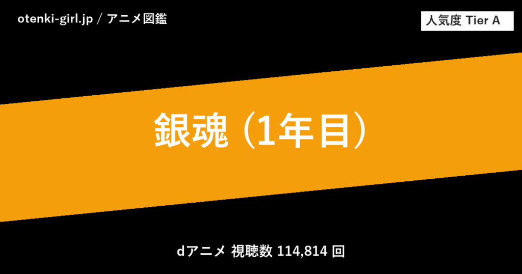 銀魂 (1年目) - 人気度 A - otenki-girl.jp アニメ図鑑