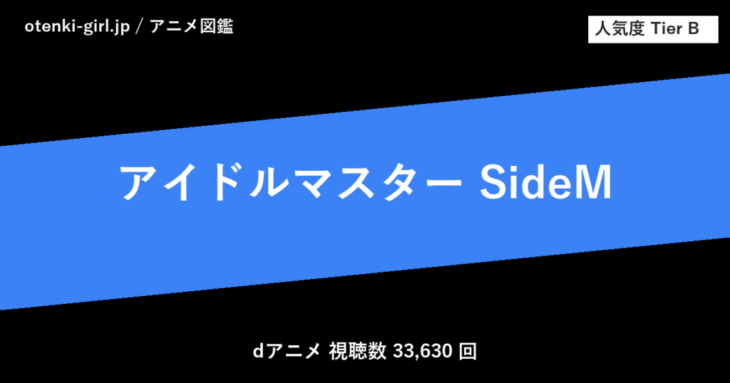 アイドルマスター SideM - 人気度 B - otenki-girl.jp アニメ図鑑