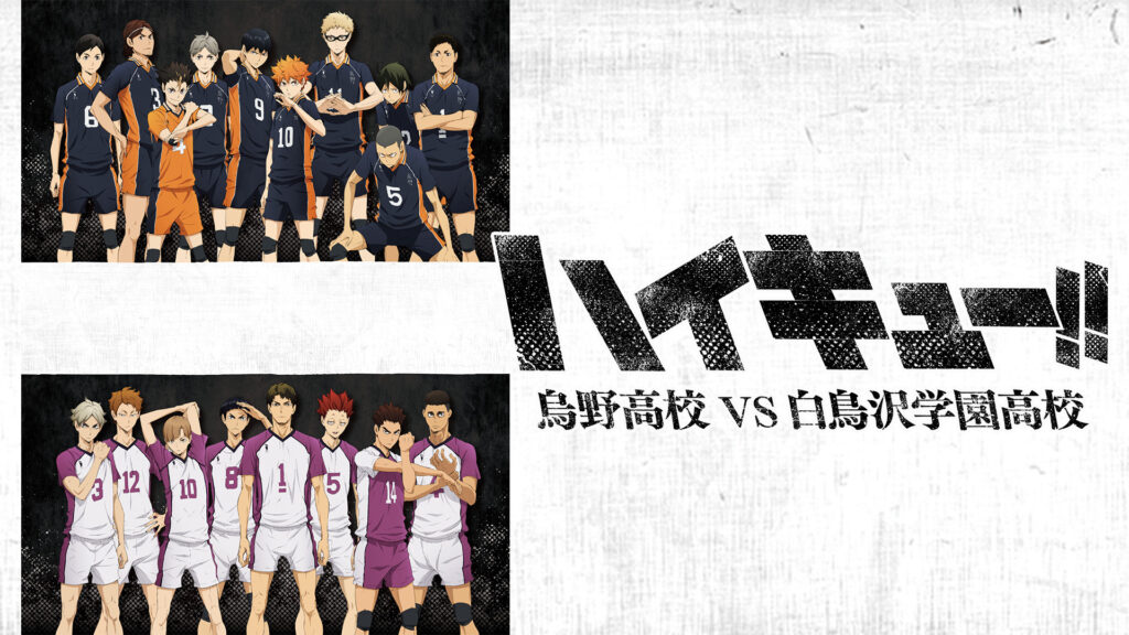 ハイキュー!! 烏野高校 ＶＳ 白鳥沢学園高校 - dアニメストア キービジュアル