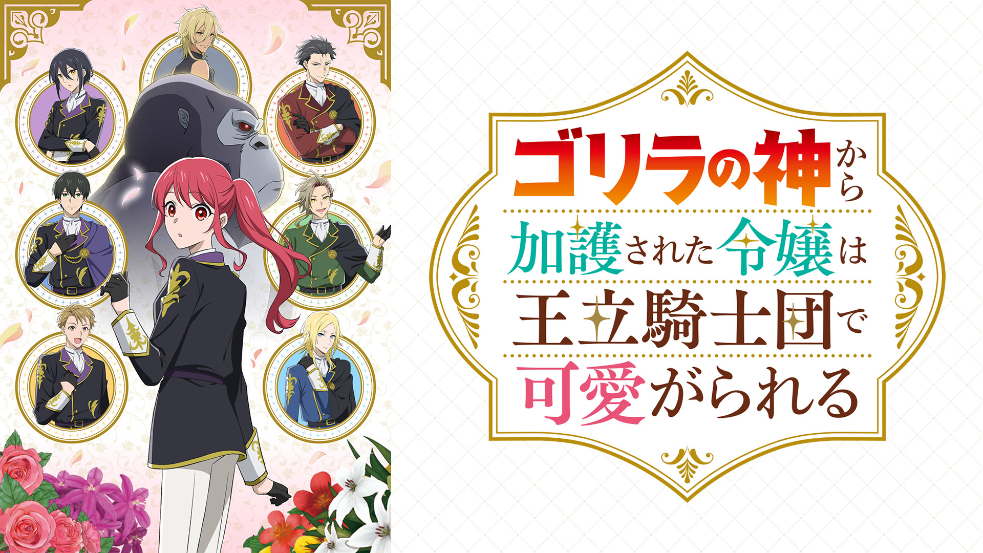 ゴリラの神から加護された令嬢は王立騎士団で可愛がられる - dアニメストア キービジュアル