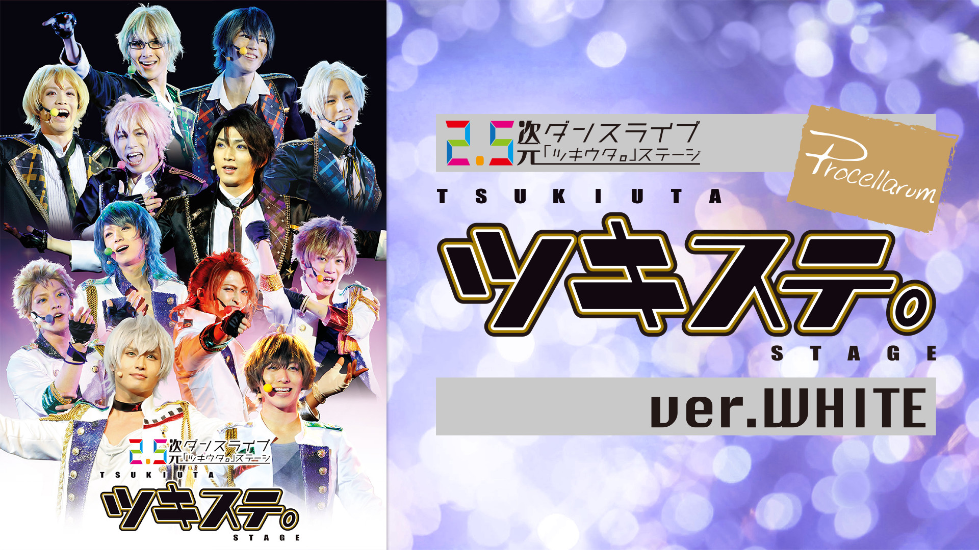 2.5次元ダンスライブ「ツキウタ。」ステージ 第一幕 ver.WHITE(2016年4月公演) - dアニメストア キービジュアル