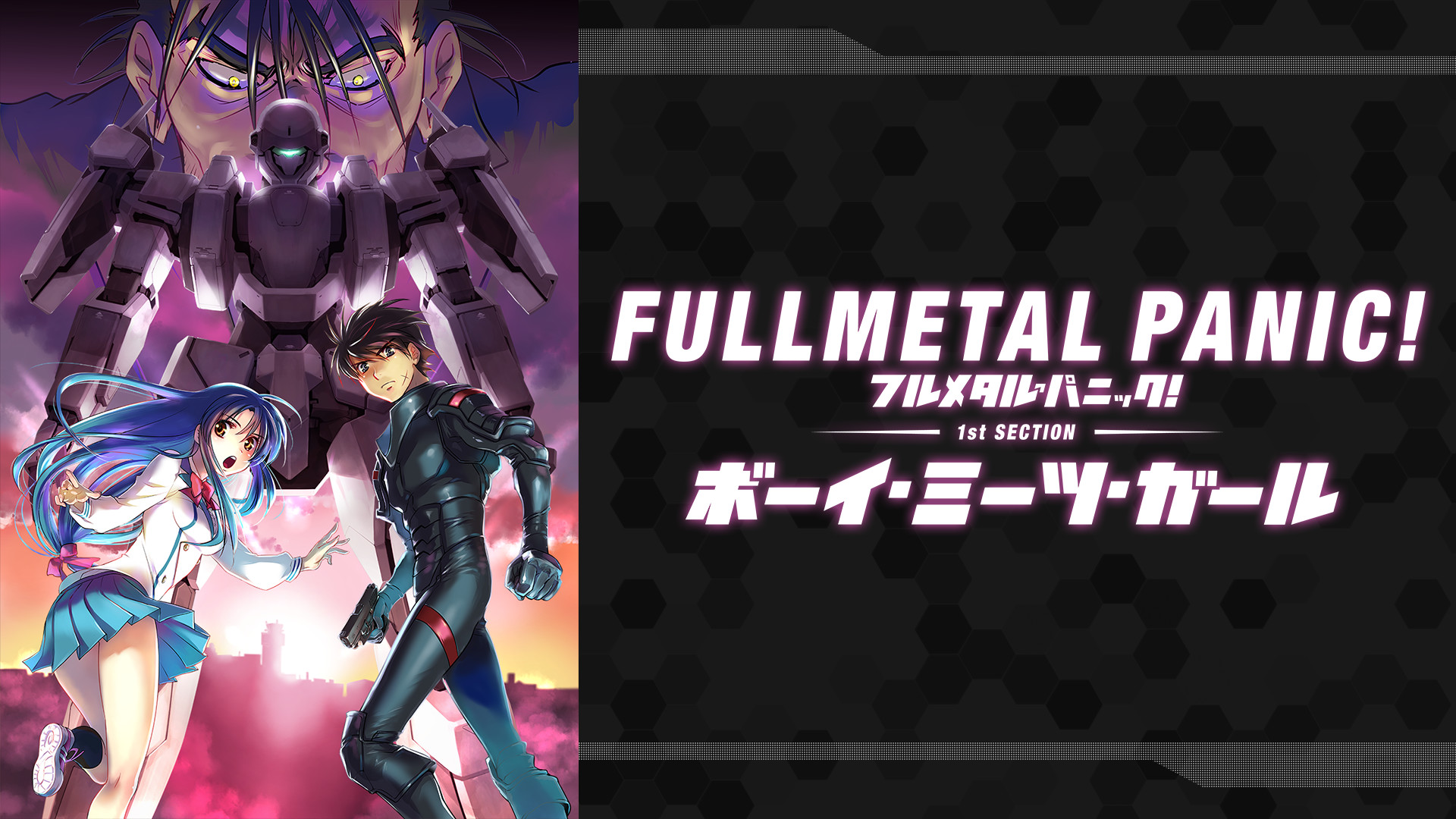 フルメタル・パニック！ディレクターズカット版 第1部：「ボーイ・ミーツ・ガール」編 - dアニメストア キービジュアル
