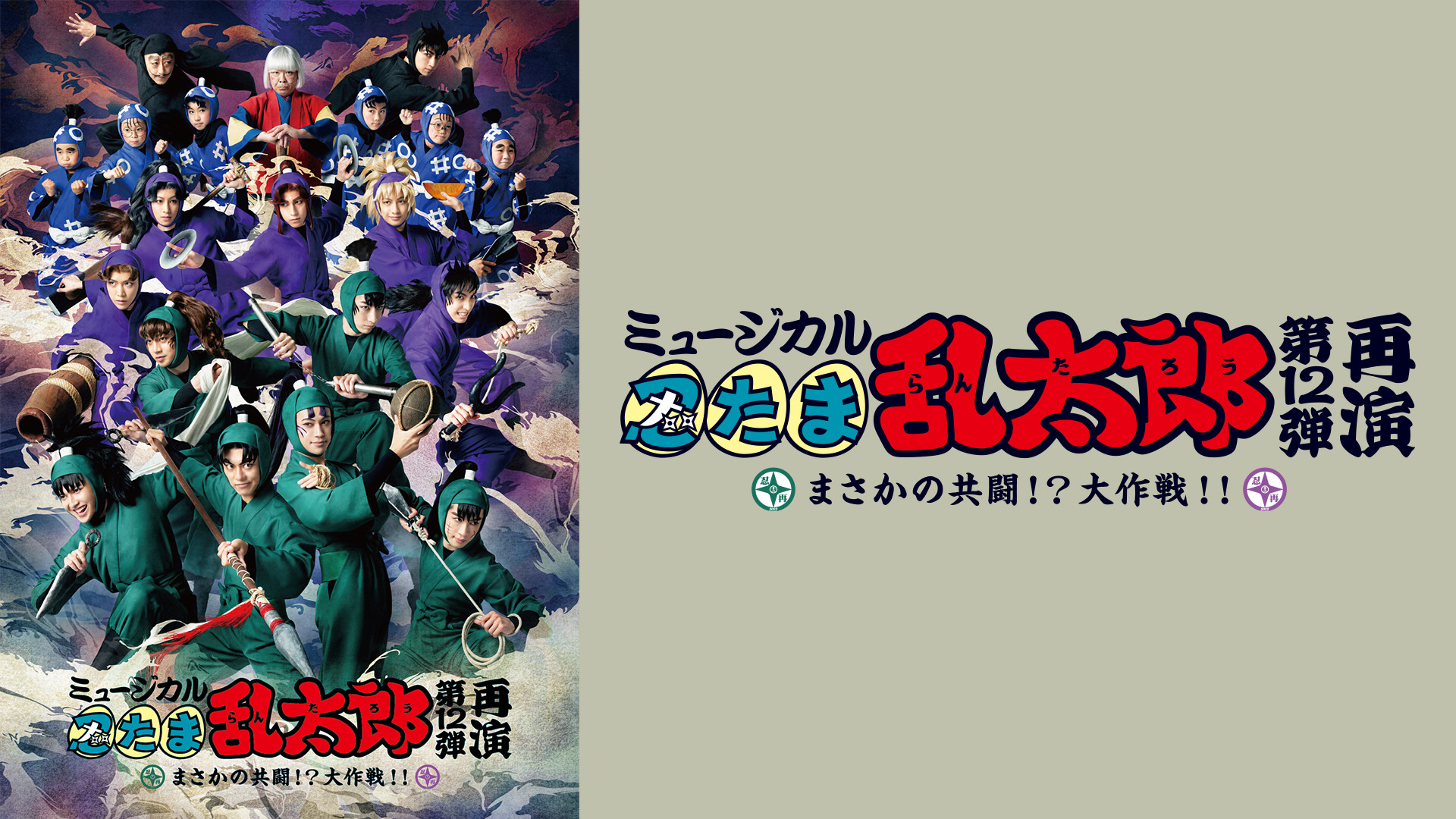 ミュージカル「忍たま乱太郎」第12弾 再演 2022~まさかの共闘!? 大作戦!!~ - dアニメストア キービジュアル