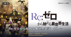 Re:ゼロから始める異世界生活　4th season